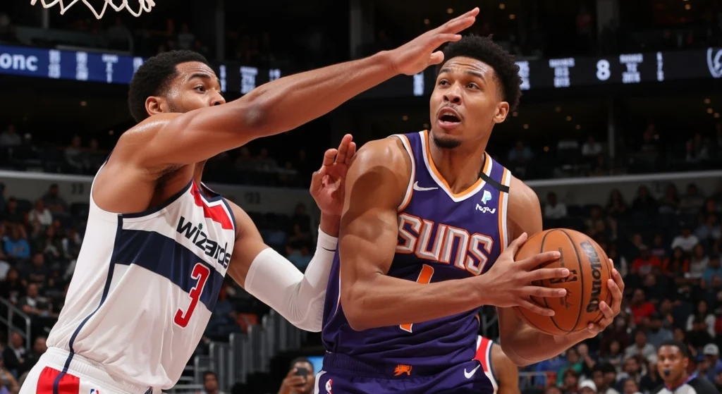 phoenix suns vs washington wizards match player stats