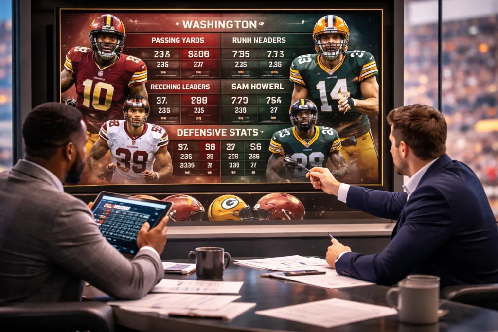 washington commanders vs green bay packers match player stats